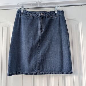 Liz Claiborne Blue A-Line Knee-Length Skirt